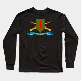 1st Infantry Division - SSI w Br - Ribbon Long Sleeve T-Shirt